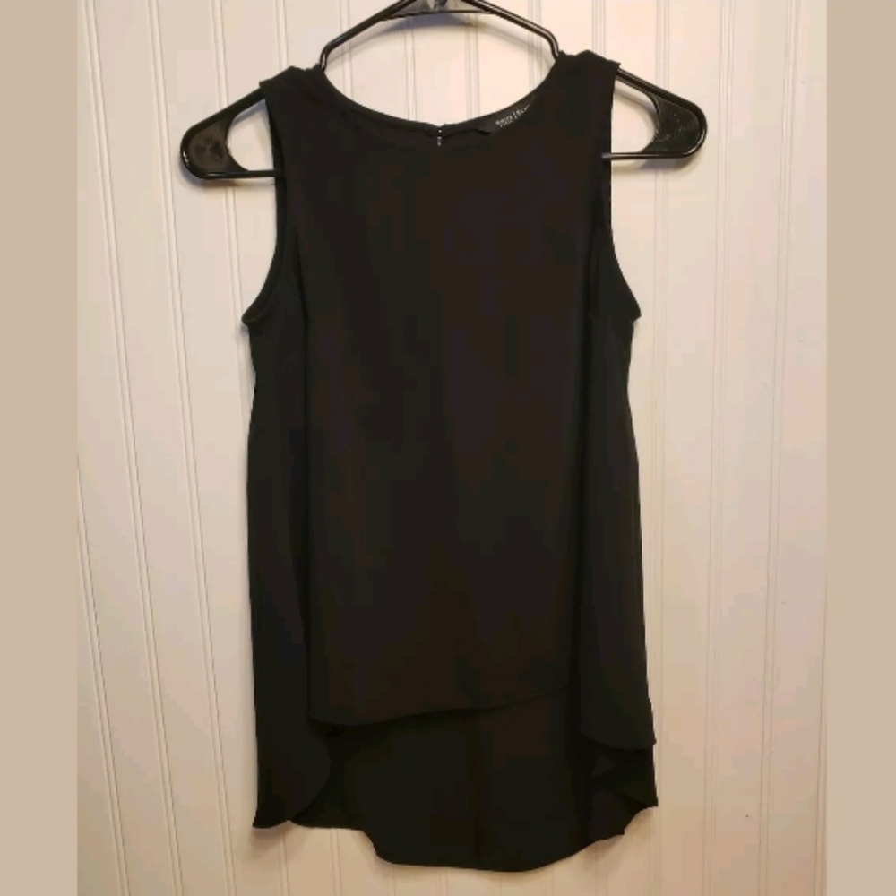 White House Black Market Black Tunic Top Sz XXS